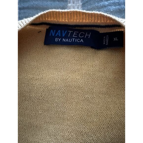 Nautica NavTech V-Neck Sweater XL Mustard - Picture 4 of 5